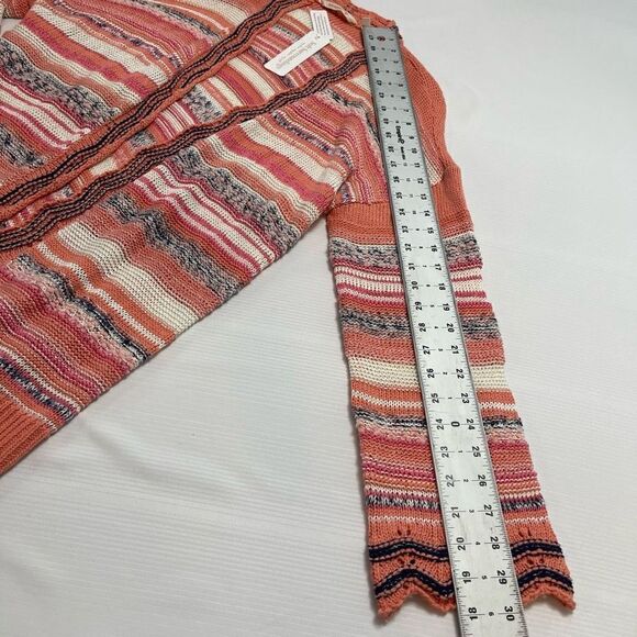 NWT Soft Surroundings Emberglow Stripes Cardigan Sweater Size Medium New - Picture 11 of 11